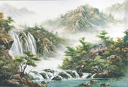 山水名画室内装饰图