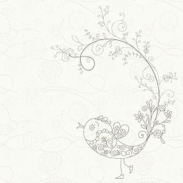 摘要鸟类矢量插画