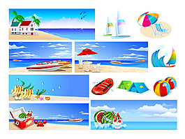 卡通矢量风景之二十二