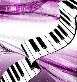 钢琴按键绚丽背景紫色