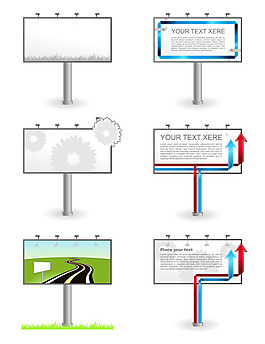 户外大型广告牌02——矢量素材