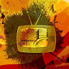 复古矢量电视机