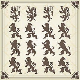 华丽复古矢量素材图案