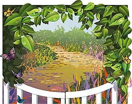 藤类植物拱门