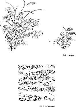 花草泥土地白描