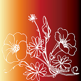 线描的花卉
