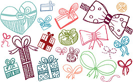 手绘可爱蝴蝶结