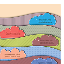 矢量圖形時尚雲朵標貼雲朵狀寶寶房標籤圖片促銷標籤矢量矢量圖矢量