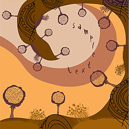 矢量素材抽象插画