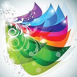 矢量素材炫彩光晕透光背景