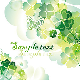 矢量素材清新色彩花卉背景