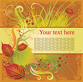 矢量素材精美枫叶海报封面背景