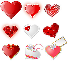 矢量素材情人节水晶爱心