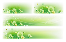 矢量绿色花草背景素材