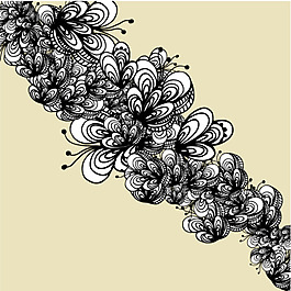 矢量素材特别的潮流线条插画