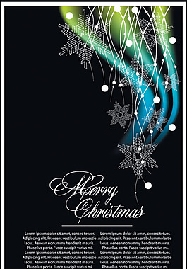 矢量圣诞动感线条潮图案贺卡