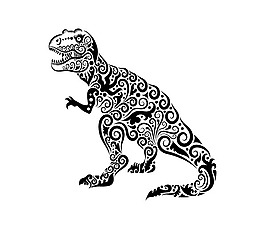 矢量手绘动物图案恐龙