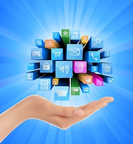 掌上应用矢量素材