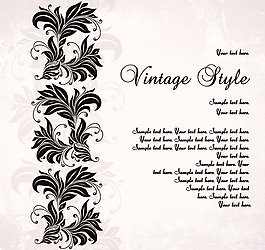 简洁花边封面装饰矢量图