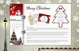 精美圣诞节台历PSD