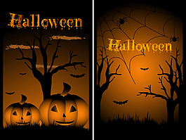 矢量万圣节元素背景