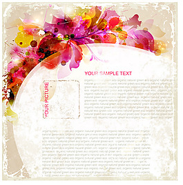 创意花卉卡片矢量模板素材