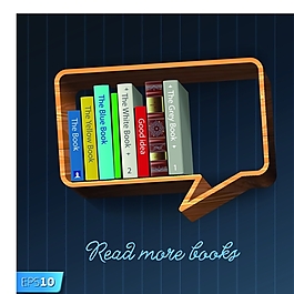 创意书架插图矢量素材