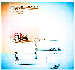 矢量创意绚丽对话框素材