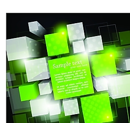 矢量炫彩绿色科技背景素材
