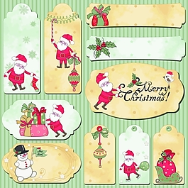 卡通圣诞节主题设计矢量素材