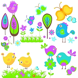 矢量卡通可爱儿童画素材