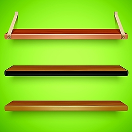 矢量木板隔板展示台