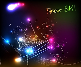 奇幻光效背景矢量图