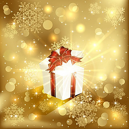 璀璨礼品盒矢量图