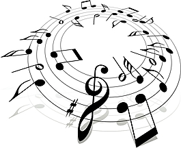 矢量动感音乐五线谱素材