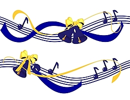 矢量动感五线谱音乐素材