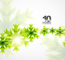 清爽绿色背景矢量图