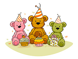 卡通小熊矢量素材