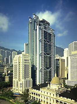 香港汇丰银行模型及成品图