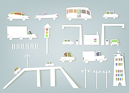 矢量城市建筑元素素材