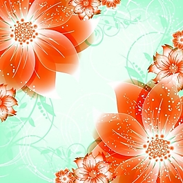 矢量幻彩花卉鲜花背景素材