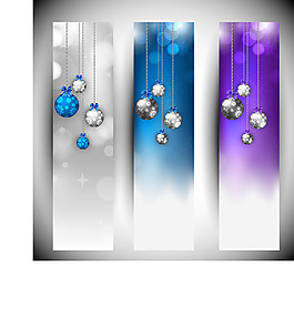 清新圣诞节竖幅设计