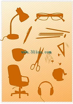 矢量办公用品图标
