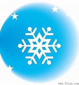 下雪蓝色图标