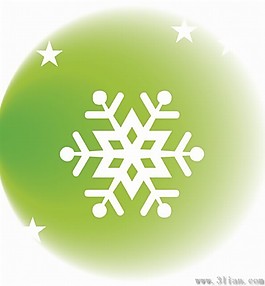 浅绿雪天天气图标