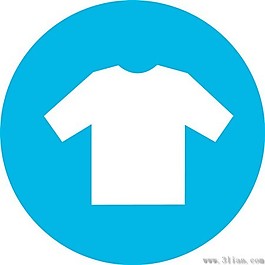 蓝色背景服饰图标素材