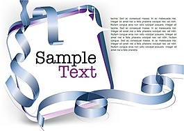 矢量丝带立体装饰边框