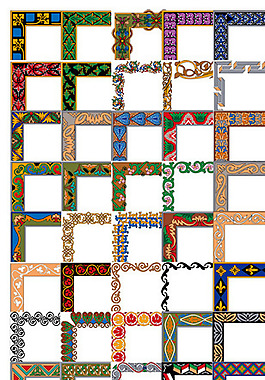 简约花边边框素材