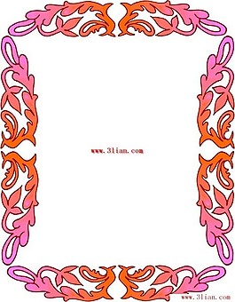 矢量古典花纹花边