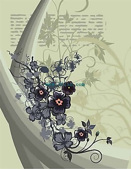 鲜花花朵与底纹